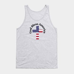 God Bless America Cross Tank Top